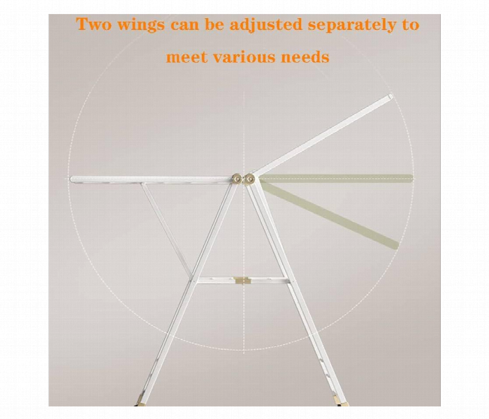 Foldable And Adjustable Cloth Drying Stand White - Zoom Image 4
