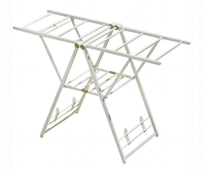 Foldable And Adjustable Cloth Drying Stand White - Zoom Image 1