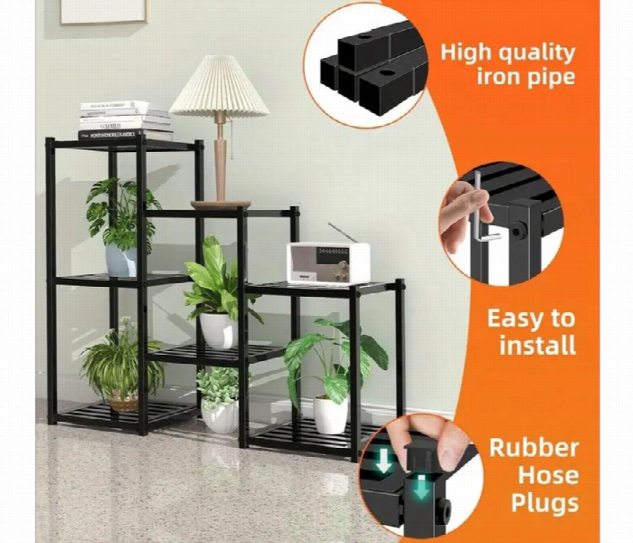 Durable Multifunctional Storage Flower Rack - Zoom Image 4