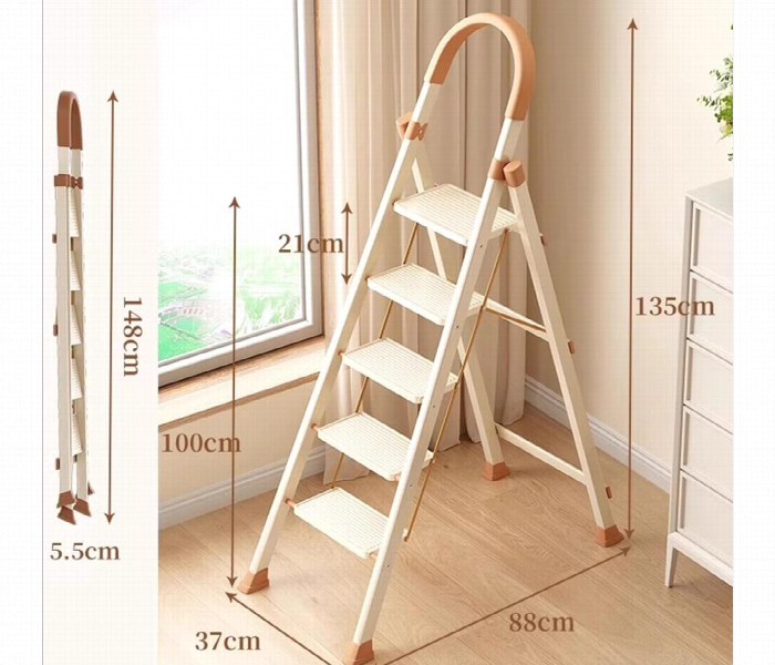 Multi Functional Telescopic 5 Steps Ladder With Built In Support Beams - Zoom Image 2