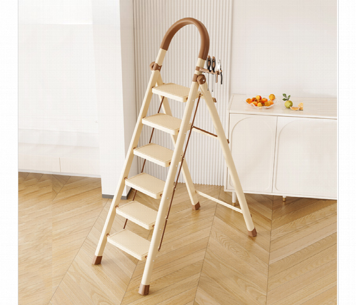 Multi Functional Telescopic 6 Steps Ladder With Built In Stabilizing Beams - Zoom Image 1