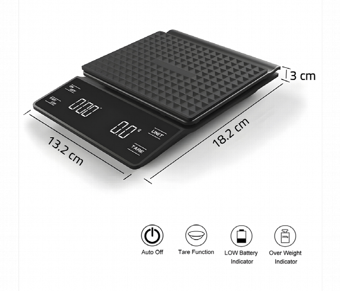 Macnoa Coffee Scale With Built In Timer And High Precision Sensor - Zoom Image 4