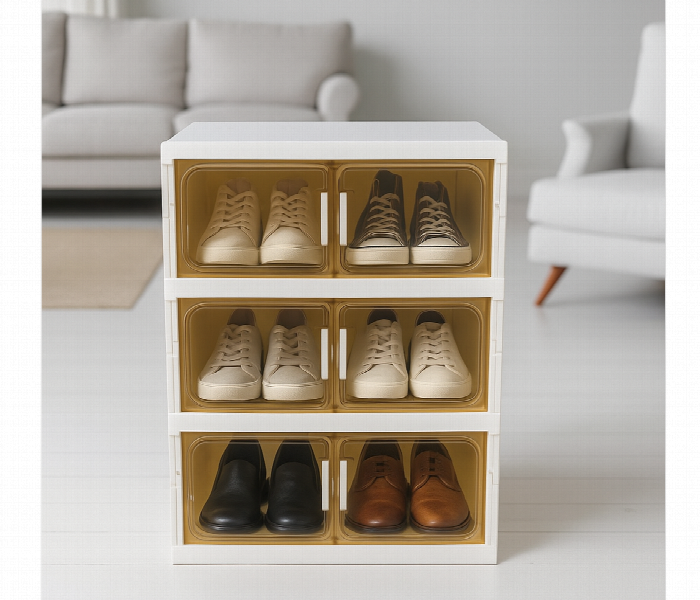 Telescopic Shoe Rack With 2 Column And 3 Layer - Zoom Image 2