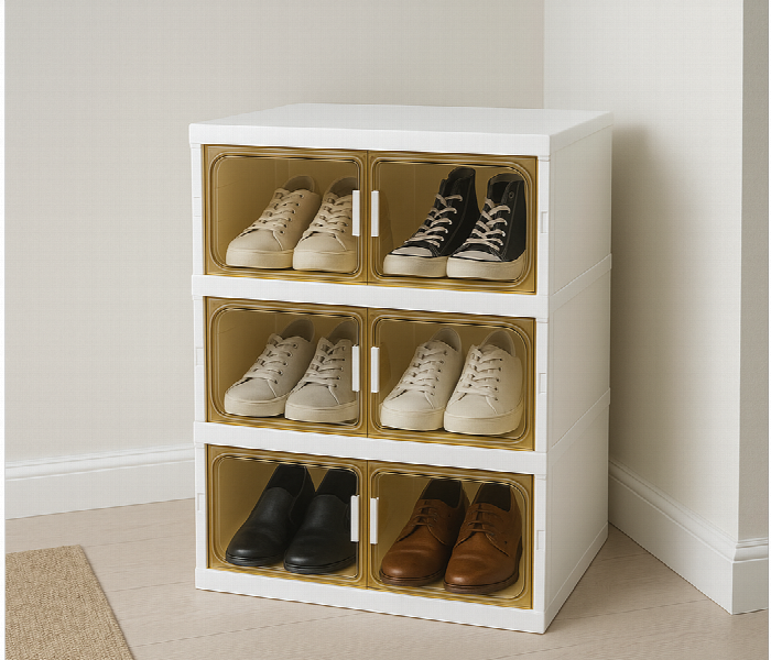 Telescopic Shoe Rack With 2 Column And 3 Layer - Zoom Image 1