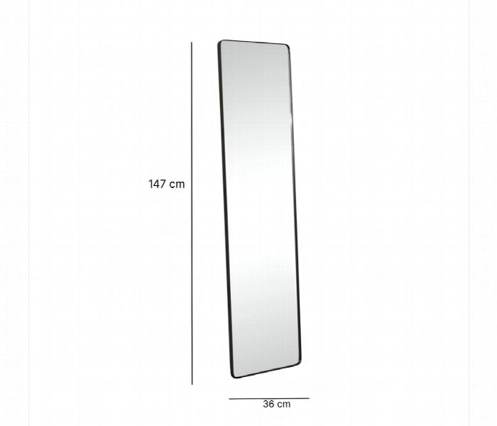 Rectangular Standing Mirror With Durable Glass And  Sturdy Frame - Zoom Image 4