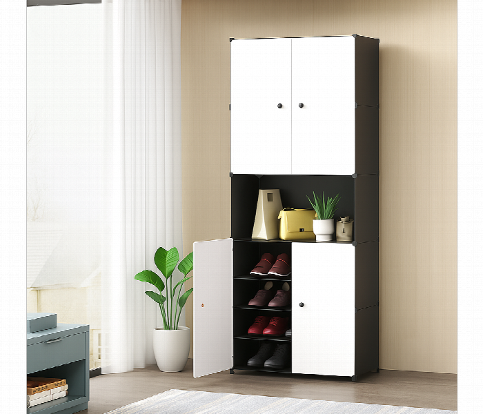 Durable Modular Shoe Rack With Wardrobe - Zoom Image 2