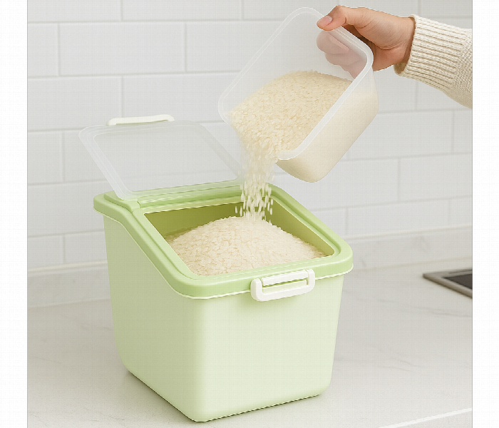 Modern Plastic Rice Storage Container - Zoom Image 2