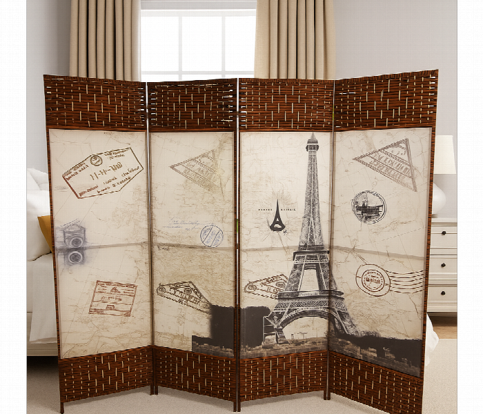 Graphics Designed Foldable Room Partition - Zoom Image 1