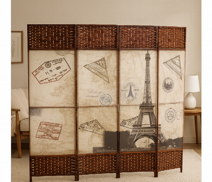 Graphics Designed Foldable Room Partition - Zoom Image 3