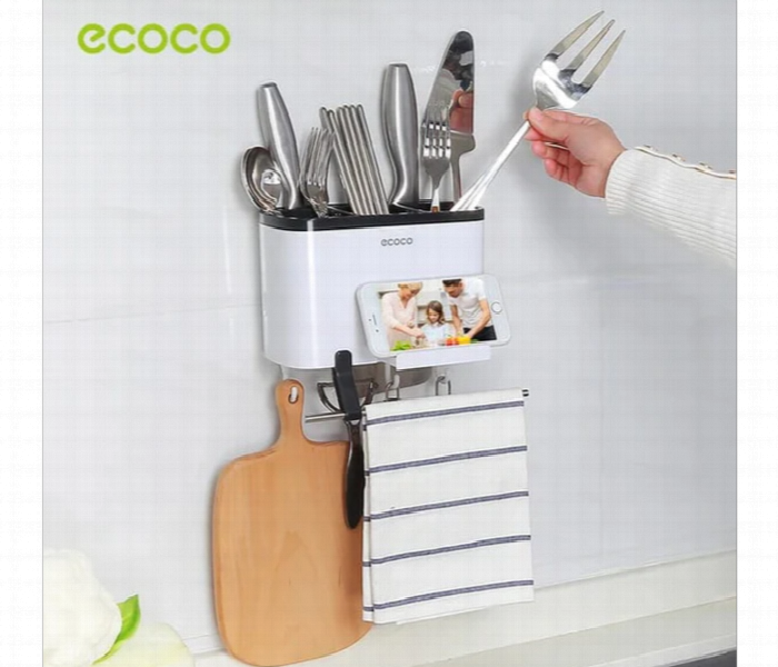 Ecoco Wall Mounted Utensil Storage Rack - Zoom Image 1