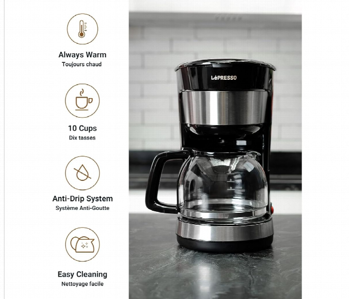 Lepresso Drip Coffee Maker Black Lpdcmbk - Zoom Image 4