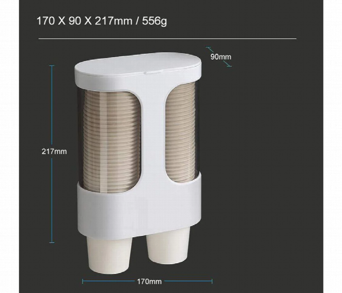 Ecoco Wall Mount Disposable Paper Cup Holder Dispenser - Zoom Image 3
