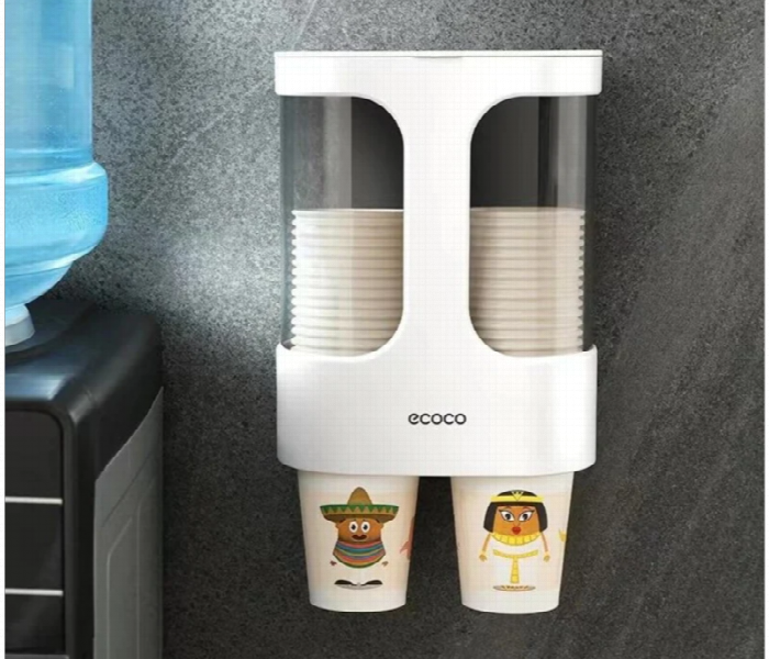 Ecoco Wall Mount Disposable Paper Cup Holder Dispenser - Zoom Image 2
