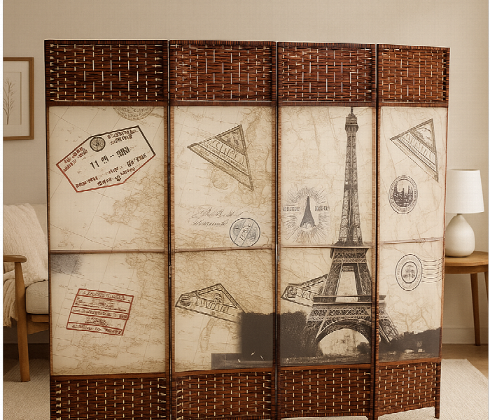 Graphics Designed Foldable Room Partition 180 X 200Cm - Zoom Image 3