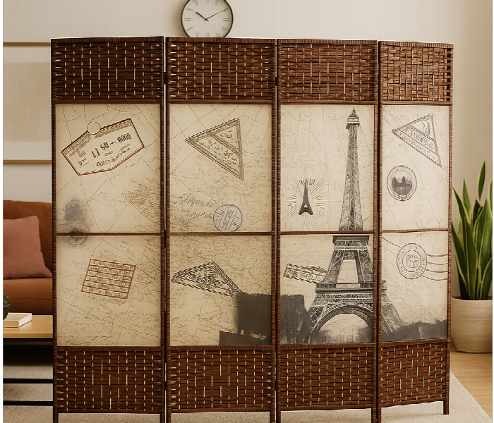 Graphics Designed Foldable Room Partition 180 X 200Cm - Zoom Image 2