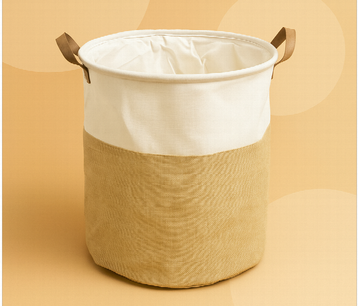 Foldable Round Fabric Laundry Basket - Zoom Image 2