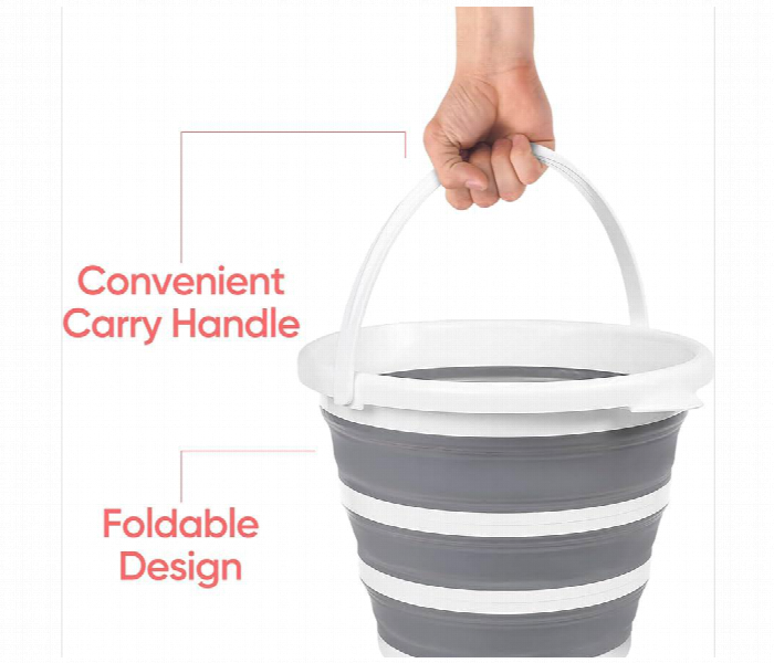 Foldable Bucket With Handle Multipurpose Collapsible Silicone Bucket - Zoom Image 2