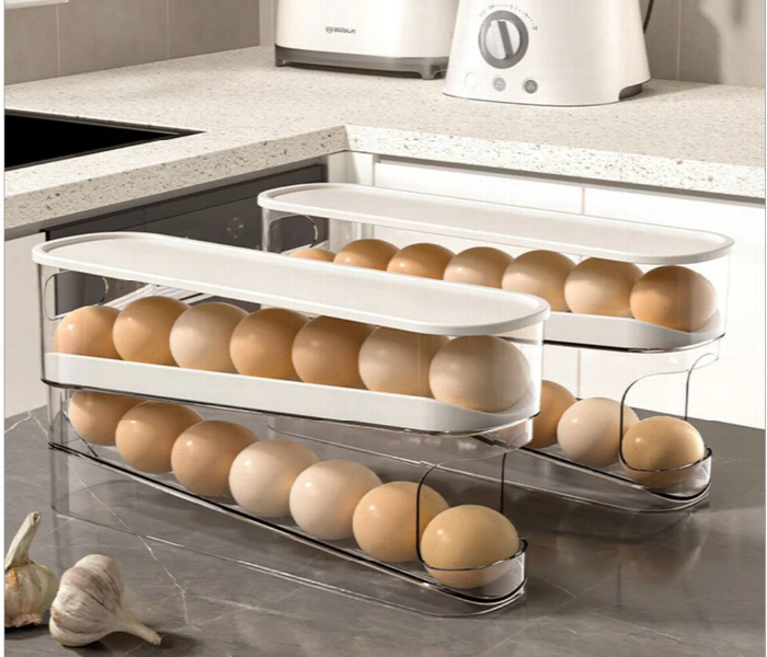 Rolling Egg Rack 2 Tier Automatic Egg Dispenser - Zoom Image 2