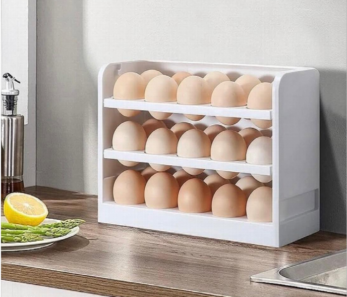 Egg Storage Box 3 Layer Pull Out Refrigerator Organizer - Zoom Image 3