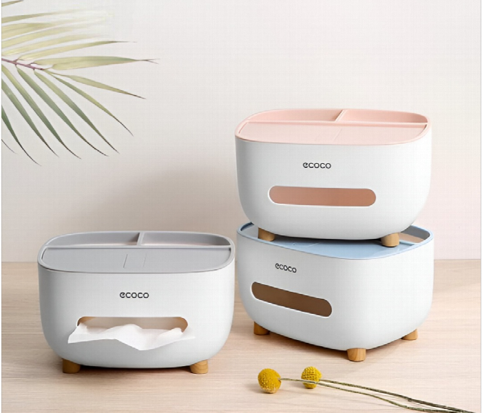 Multifunction Desktop Tissue Box Organizer And Dispenser - Zoom Image 3