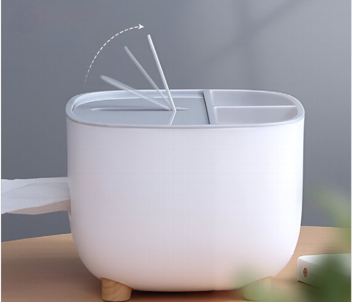 Multifunction Desktop Tissue Box Organizer And Dispenser - Zoom Image 4