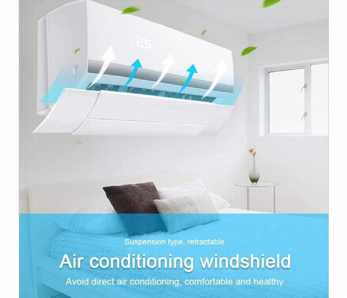 Retractable Adjustable Ac Windshield Deflector Anti Direct Blowing - Zoom Image 1