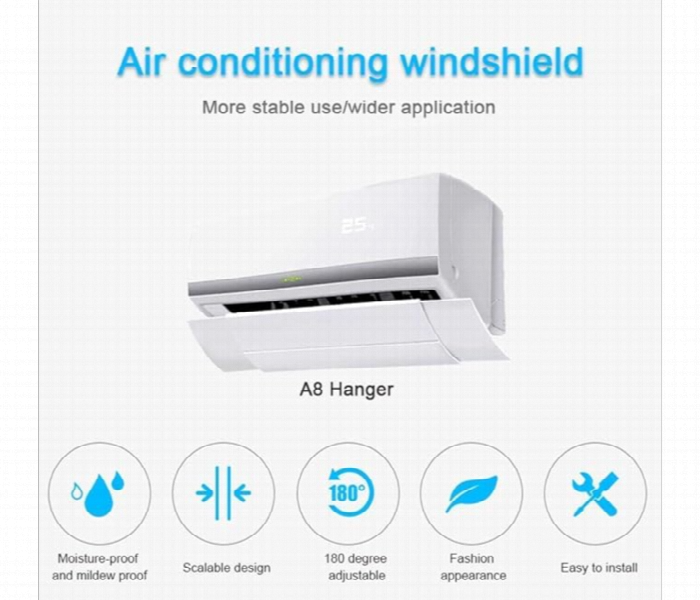 Retractable Adjustable Ac Windshield Deflector Anti Direct Blowing - Zoom Image 2