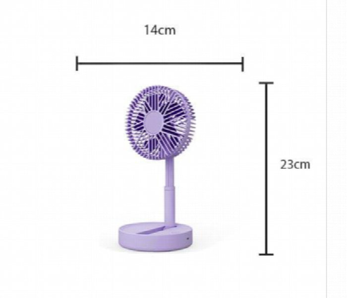 Mini Folding Desk Fan Usb Rechargeable Ej 81218 - Zoom Image 4