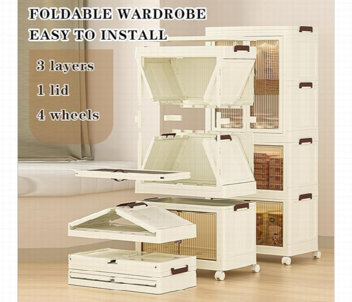 Rotatable And  Multifunctional Foldable Large Storage Wardrobe Cabinet - Zoom Image 5