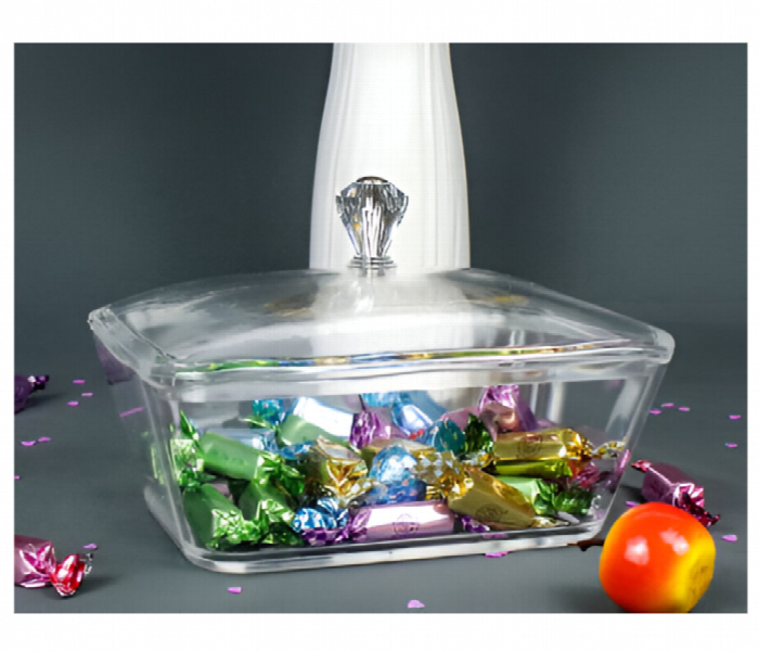 Multipurpose Clear Acrylic Candy Jar Box With Lid - Zoom Image 1
