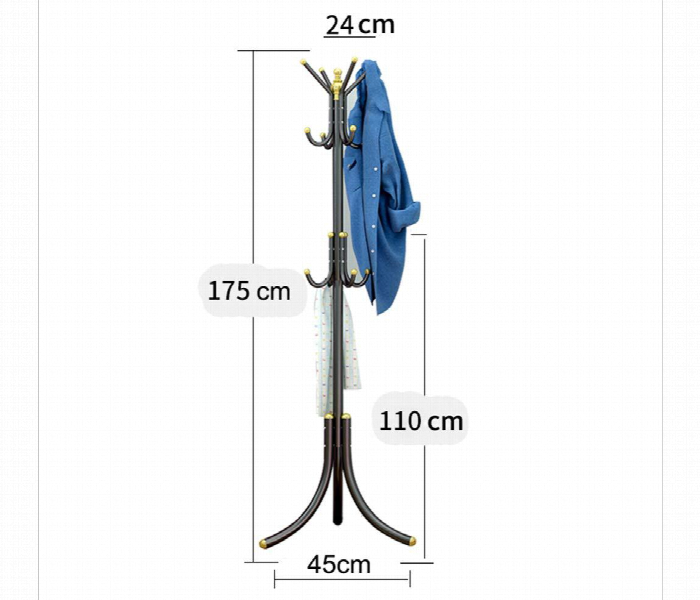 Durable Metal Coat Rack With 12 Hooks - Zoom Image 4