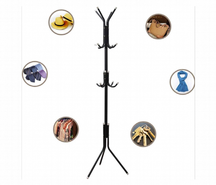 Durable Metal Coat Rack With 12 Hooks - Zoom Image 2