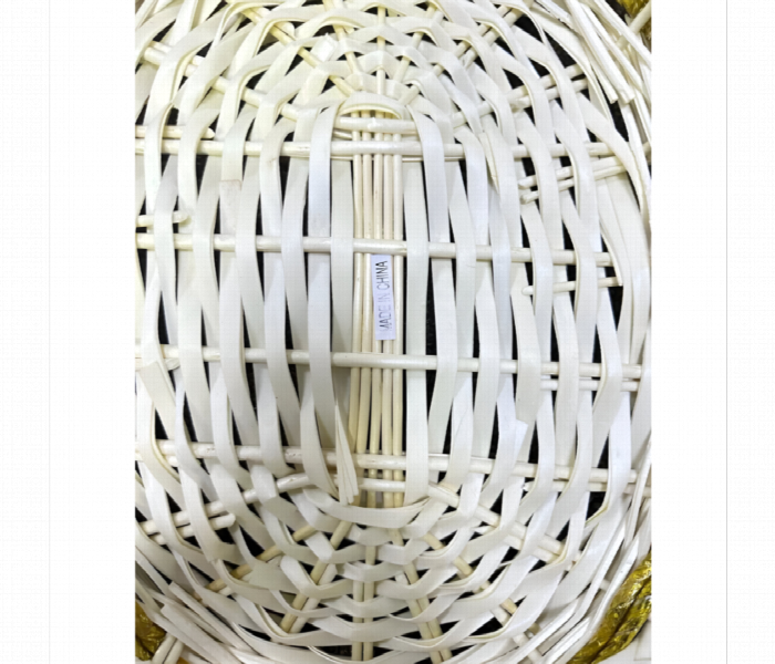 Gift Bamboo Hamper Basket Oval Shape Handmade Wicker - Zoom Image 2