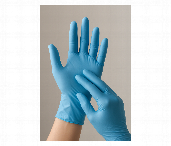 Nitrile Disposable Gloves Blue - Zoom Image
