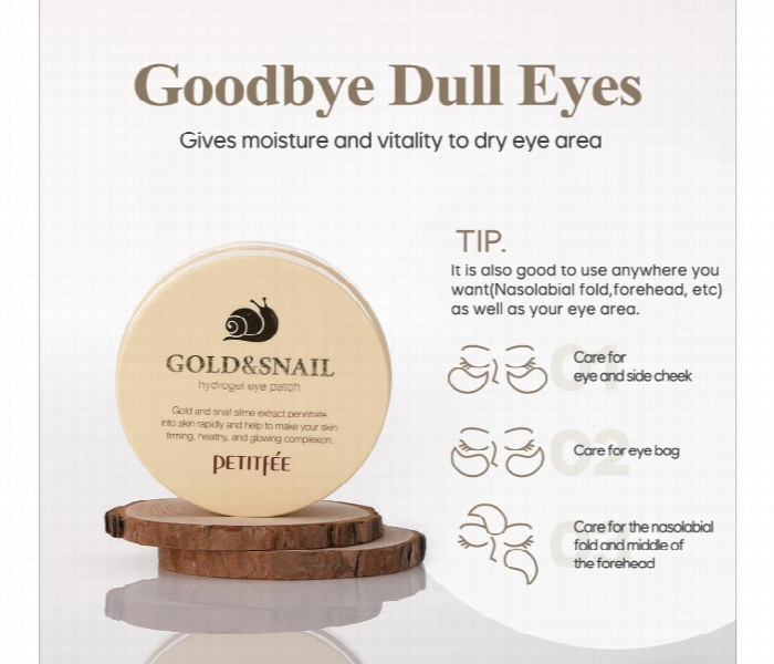 Petitfee Gold And Snail Eye Patch 60Pcs - Zoom Image 6