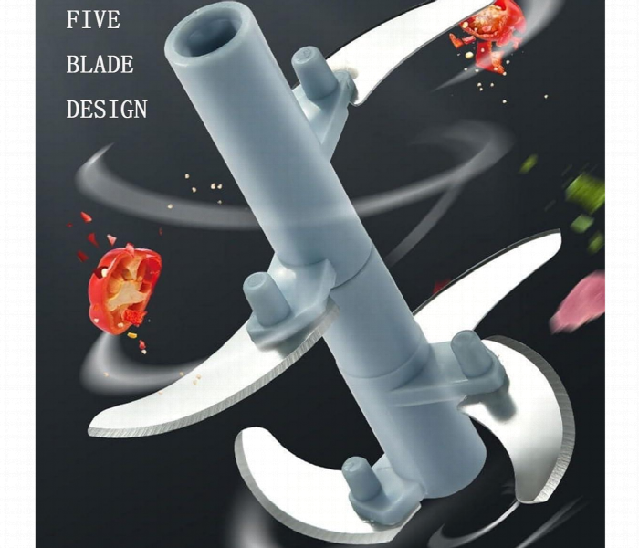 Easy Spin Cutter Vegetable Chopper Manual 5 Blade Kitchen Tool - Zoom Image 4