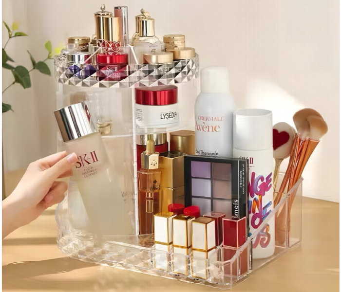 2 In 1 Rotating Cosmetic Storage Box - Zoom Image 2