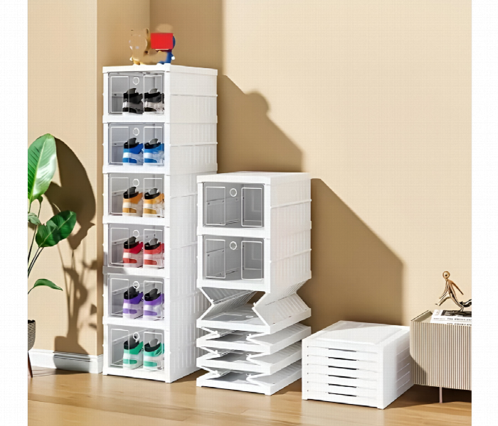 6 Layer Telescopic Folding Shoe Rack - Zoom Image 1