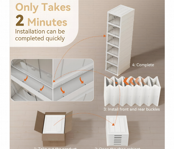 6 Layer Telescopic Folding Shoe Rack - Zoom Image 4