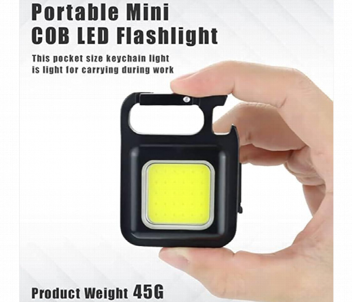 800 Lumen Mini Rechargeable Cob Keychain Flashlight - Zoom Image 1