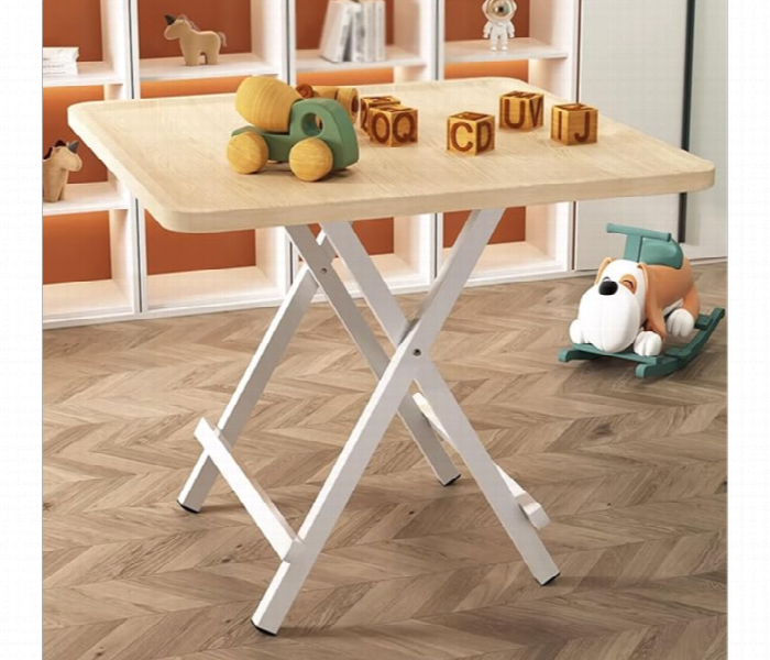 Multifunctional Folding Table Small Portable Wooden Square Table - Zoom Image 2