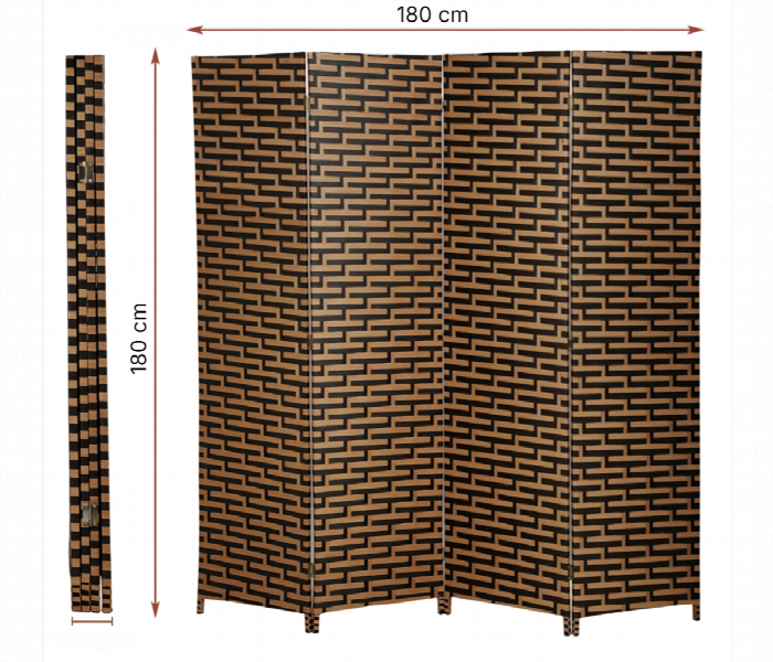 Foldable Privacy Screen Room Partition With 4 Panels - Zoom Image 5