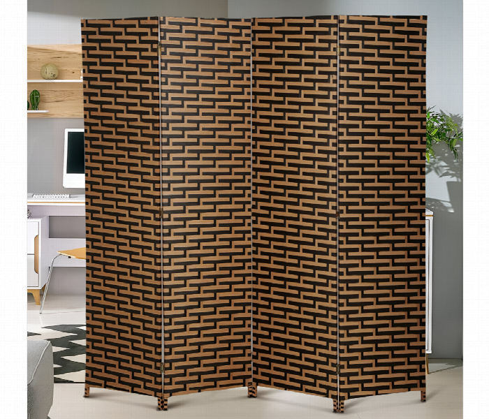 Foldable Privacy Screen Room Partition With 4 Panels - Zoom Image 2