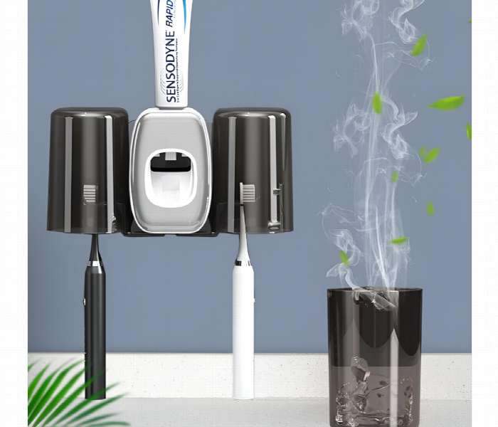 Toothbrush And Toothpaste Holder Compact Bathroom Organizer - Zoom Image 4