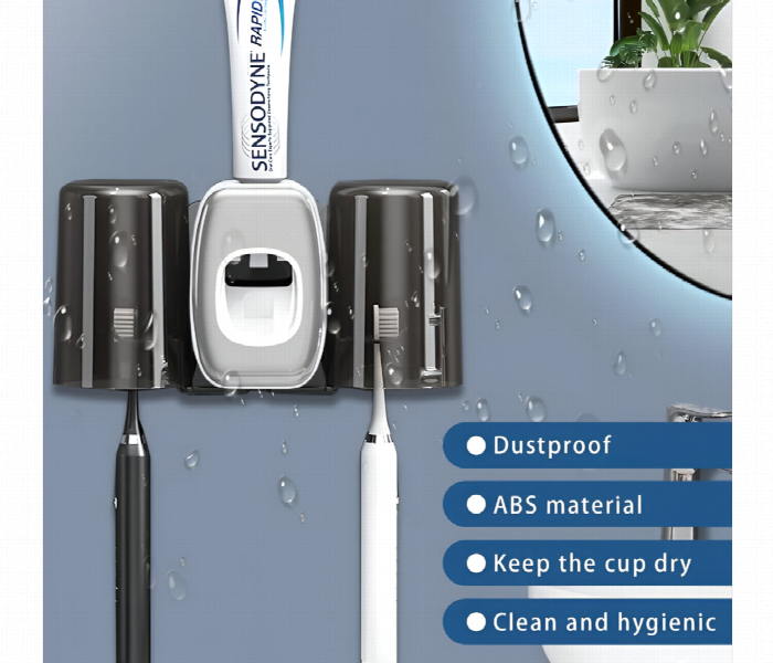 Toothbrush And Toothpaste Holder Compact Bathroom Organizer - Zoom Image 3