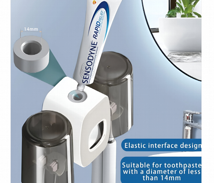 Toothbrush And Toothpaste Holder Compact Bathroom Organizer - Zoom Image 2