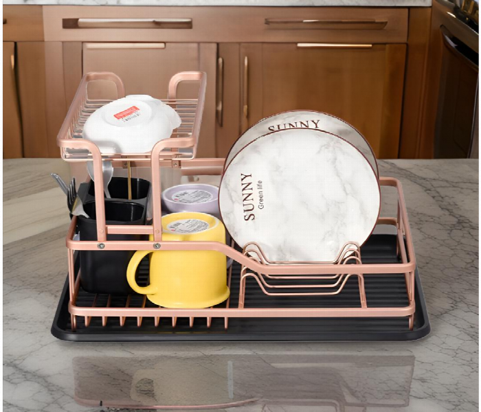 Premium 2 Layer Stainless Steel Dish Drying Rack - Zoom Image 3