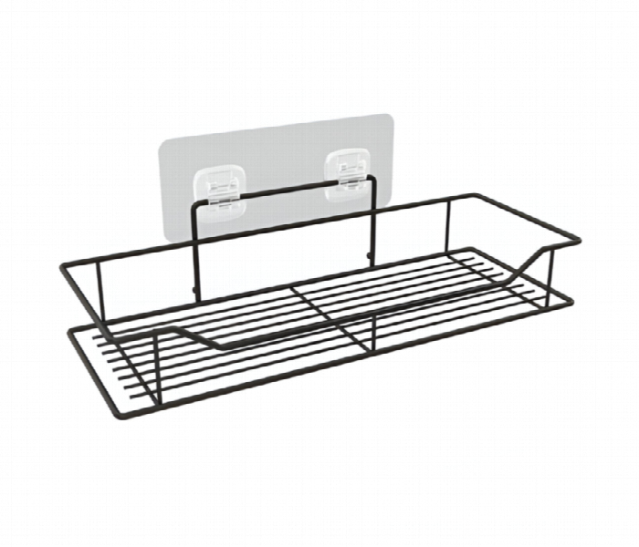 Bathroom Storage Rack Wall Storage Shelves Black - Zoom Image 2