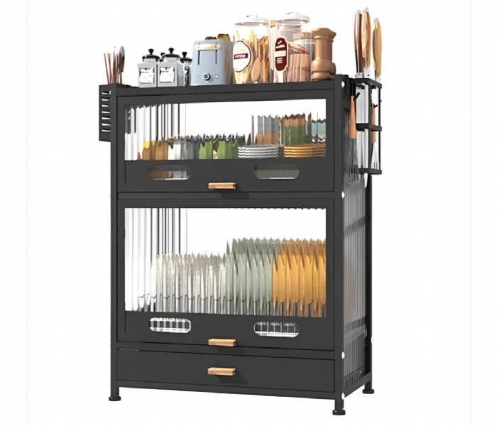 Kitchen Dish Organizer Cabinet With Drawer - Zoom Image 1