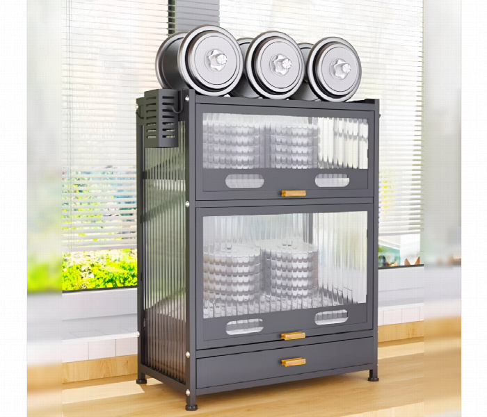 Kitchen Dish Organizer Cabinet With Drawer - Zoom Image 4